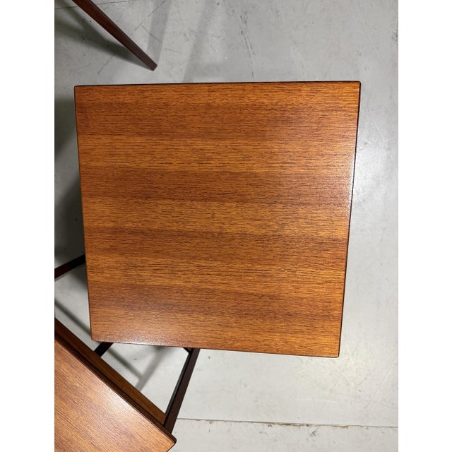 Skaraborgs Möbelindustri Teak Nesting Tables, Sweden, 1960s, Set of 3 For Sale - Image 11 of 15