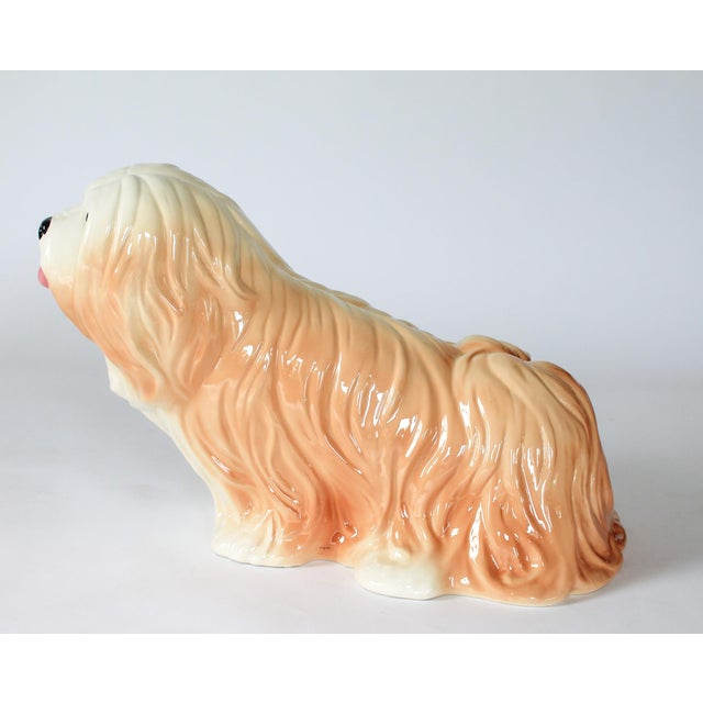 Vintage Ceramic Lhasa Apso Dog Figure For Sale In Milwaukee - Image 6 of 10