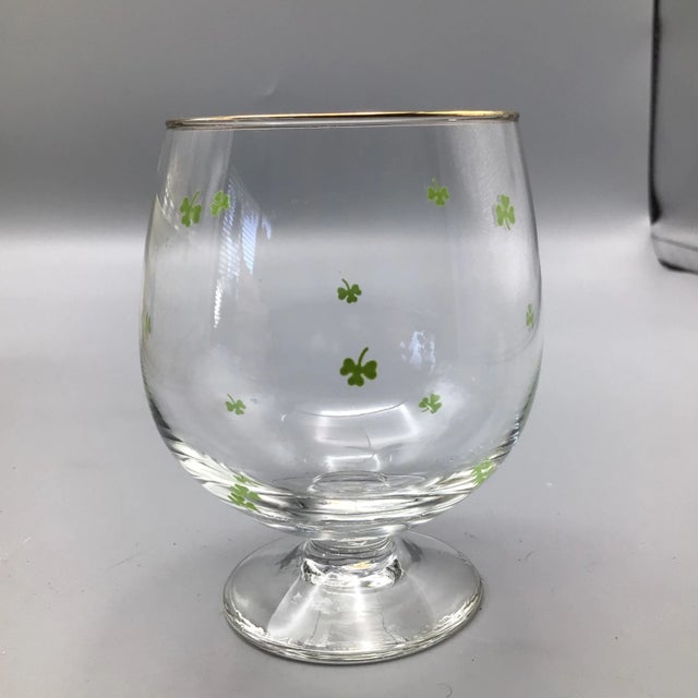 Hand blown hand decorated set of 6 crystal Irish whiskey/Irish coffee snifters from the early 1920s. The original box...