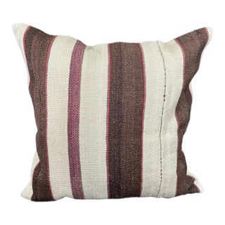Turkish Hemp Pillow Cushion Natural Beige Brown Pillow Cushion Cover 24x24 For Sale