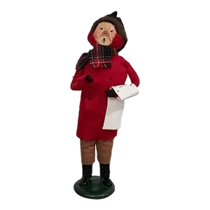 Byers' Choice Carolers Vintage 1987 Adult Caroler Man With Sheet Music