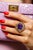 Late 20th Century Bochic “Orient” Vintage Sapphire & Amethyst Cocktail Ring 18K Gold & Silver For Sale - Image 5 of 13