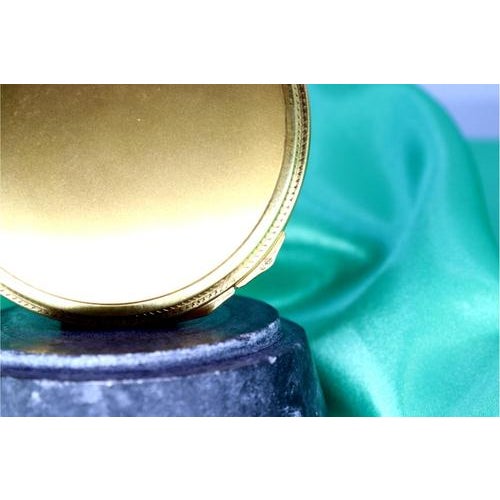 Gold Toiletry Box in Circular Shape For Sale - Image 6 of 8