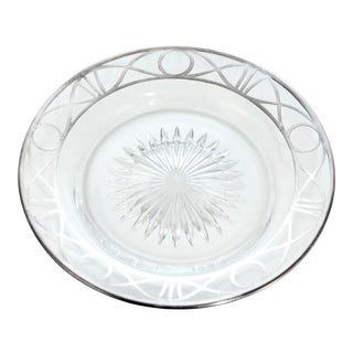 Sterling Deco Design Glass Wine Bottle Coaster For Sale