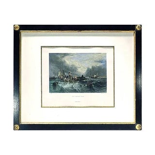 Antique "The Market Boat" Engraving For Sale