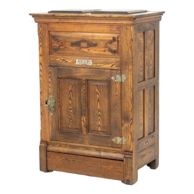 American Oak Ice Box Chest For Sale