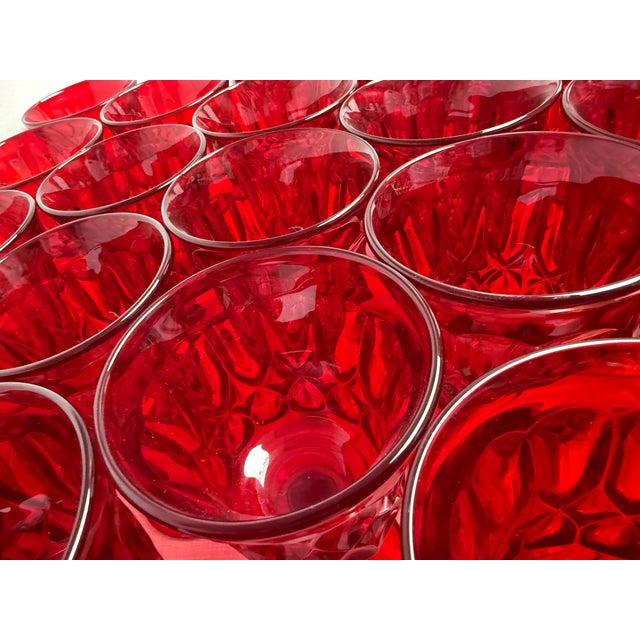 1950s Golden Peaks Geometric Diamond Patterned Glassware by Anchor Hocking - 44pcs For Sale - Image 13 of 13