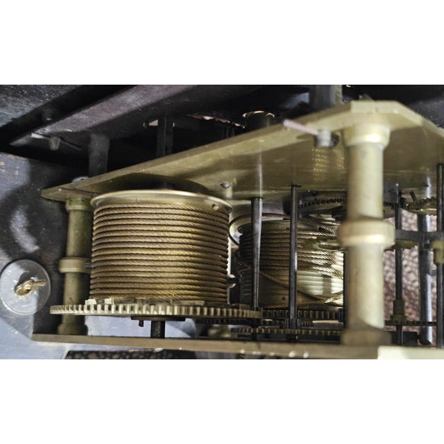 Antique Early 19 C New England Roxbury Style Tall Case Clock Wilson Dial For Sale - Image 14 of 15