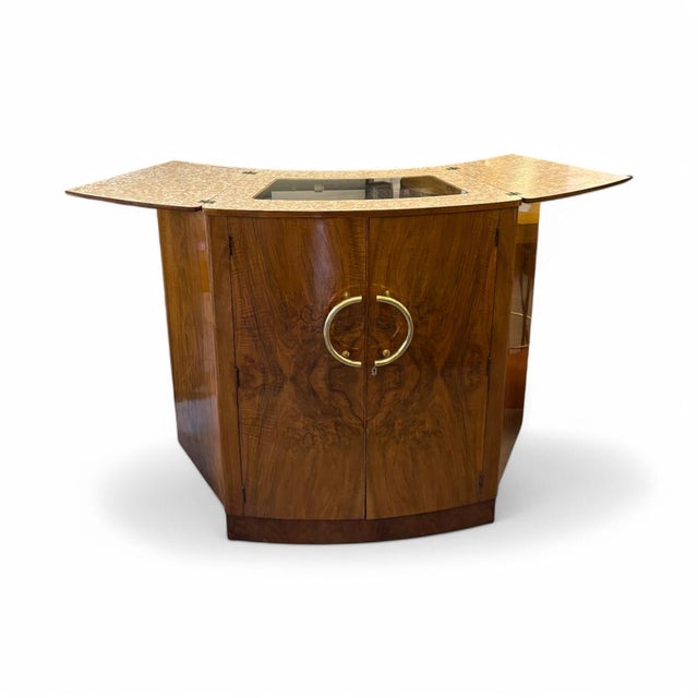 Art Deco Walnut Bar For Sale - Image 9 of 9