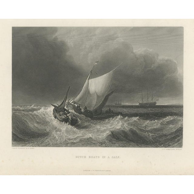 After J.M.W. Turner, Dutch Boats in a Gale, 1880, Engraving For Sale - Image 9 of 9
