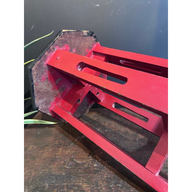 1910s 1910s Red and Black Octagon Table For Sale - Image 5 of 10