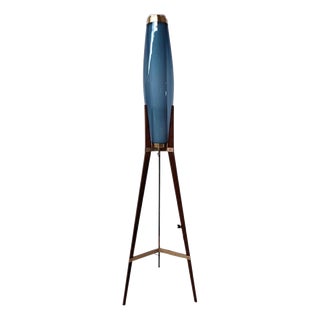 Rocket Floor Lamp with Hand Blown Opal Glass by Svend Aage Holm Sørensen, 1950s For Sale
