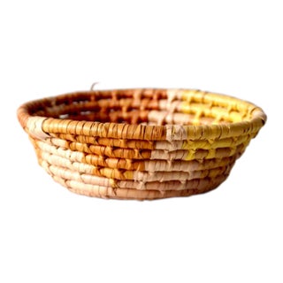 Vintage Coil Basket Bowl For Sale