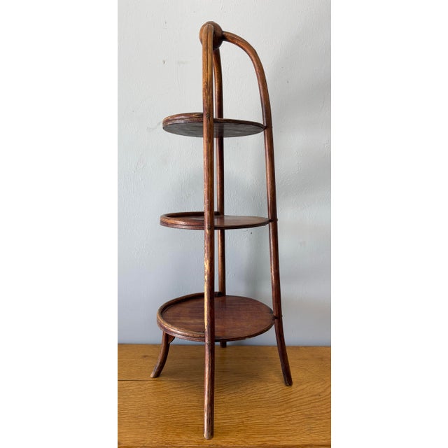Antique Bentwood Cake or Muffin Tiered Stand For Sale - Image 4 of 10
