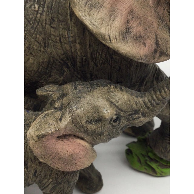 Vintage 1990’s Maitland Smith High Quality Resin Elephant Sculpture For Sale In Portland, ME - Image 6 of 13