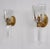 Italian Murano Crystal Glass and Brass Wall Sconces, 1990s, Set of 2 For Sale - Image 10 of 18