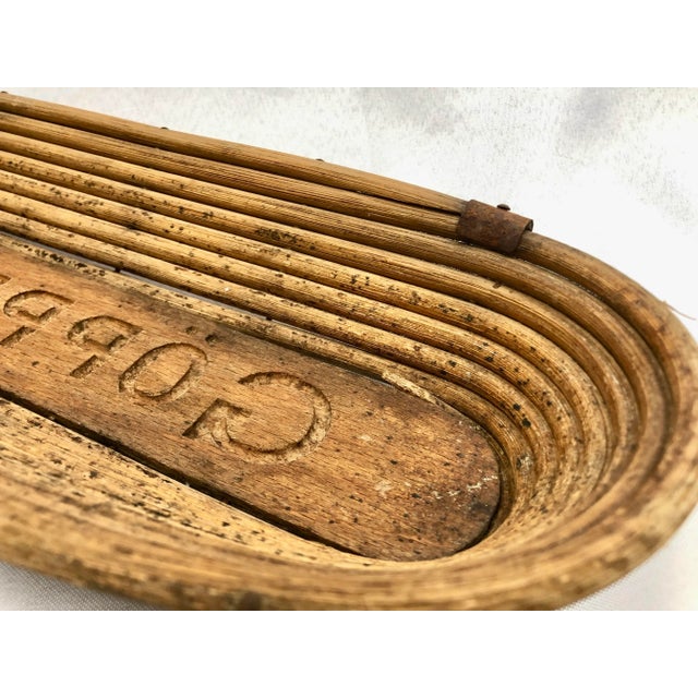 Wood Vintage European Proofing Bread Basket For Sale - Image 7 of 10
