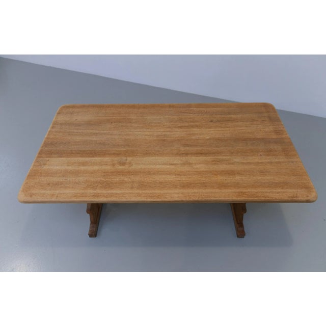 Vintage Danish Brutalist Oak Dining Table, 1960s For Sale - Image 11 of 18