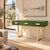 Gold Italian Console Table with Bevelled Green Murano Glass from Justfurnituress For Sale - Image 8 of 9