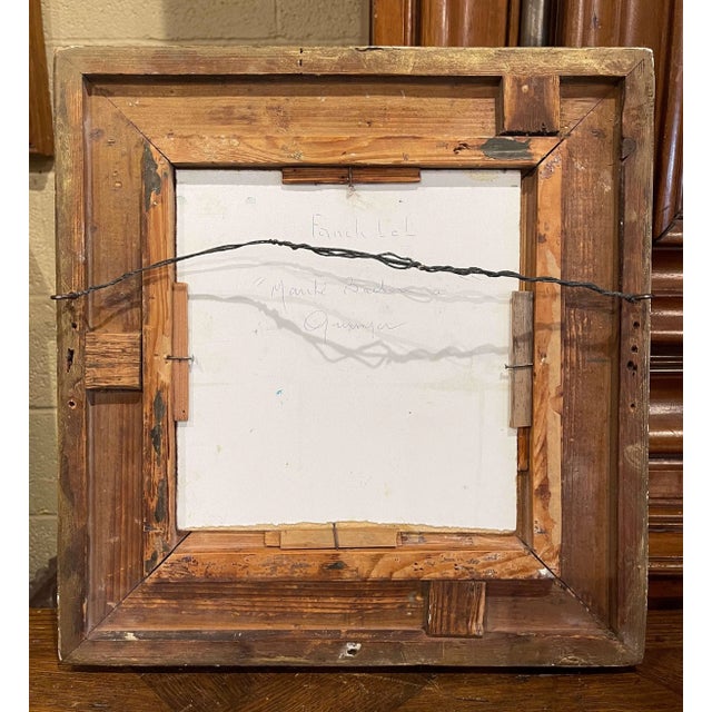 Mid-Century French Framed "Marche Breton a Quimper" Painting Signed Fanch Lel For Sale - Image 9 of 11