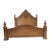 New European Classical / Baroque Revival Ornate Hand-Carved Solid Wood King Bed With Decorative Finials For Sale