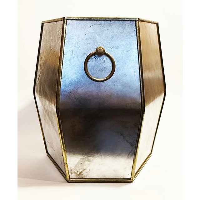 Contemporary Leather Drum Table For Sale - Image 4 of 9