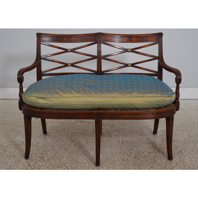 Age: Approx: 30 Years Old Details: Regency Style Mahogany Down Seat Cushion Fine Carved Details High Quality Construction...