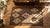 Textile 1920s Brown Medallion Folk Art Antique American Hooked Rug 4'2" X 8'7" Handknotted Wool Carpet For Sale - Image 7 of 7