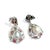 Bochic "Orient" Vintage Pink Sapphire & White Pearls Earrings 18K Gold & Silver For Sale - Image 9 of 18