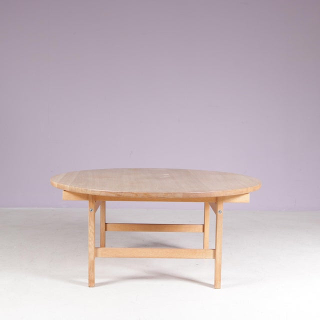 Andreas Tuck Vintage Danish Round Coffee Table by H. J. Wegner for Andreas Tuck, 1960s For Sale - Image 4 of 8