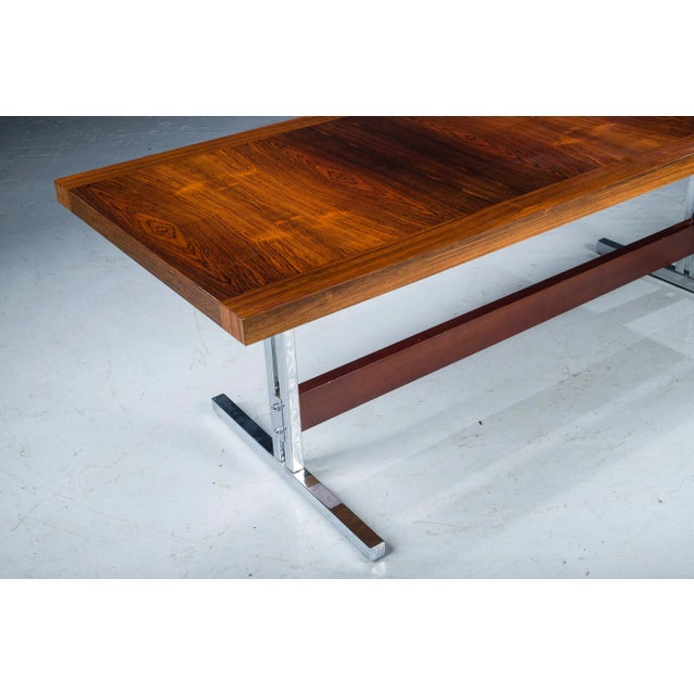 Vintage Adjustable Rosewood Dining or Coffee Table, 1960s For Sale - Image 3 of 11
