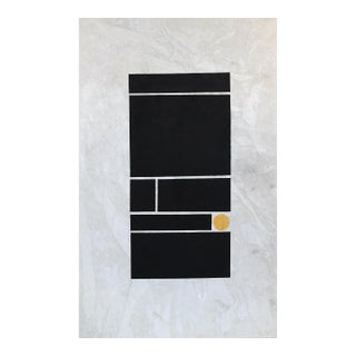 "Make Your Mark" Large Oversized Black, White and Gold Original Minimalist Artwork by Jason DeMeo For Sale