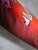 Mid 20th Century Vibrant Red and Blue Large Vintage Turkish Bolster Size Rug Pillow For Sale - Image 5 of 5