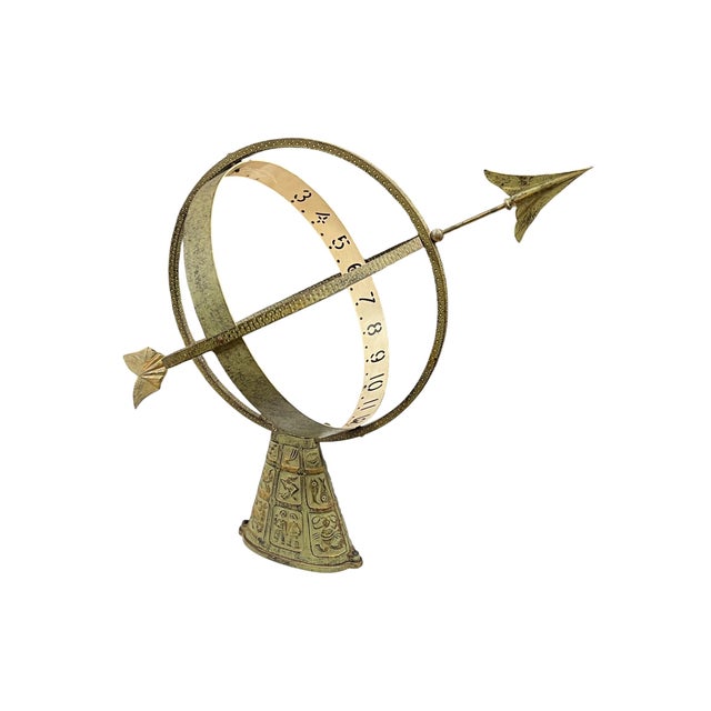 Bronze Armillary With Verdigris Patina Depicting Signs of the Zodiac For Sale In New York - Image 6 of 13