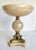 1960's Brass and Alabaster Stone Pedestal Bowl For Sale - Image 11 of 11