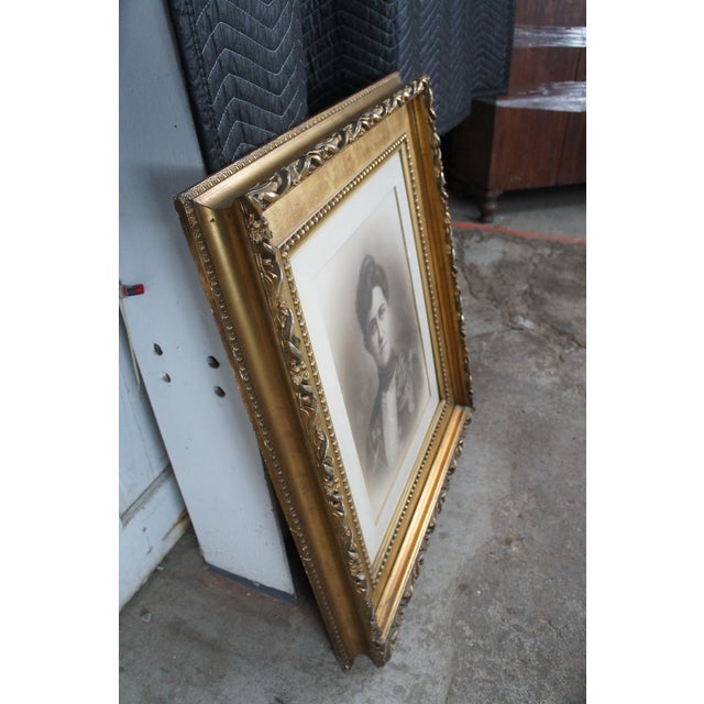Antique Late Victorian Portrait Photograph by John Rudolph Zweifel Gilt Frame For Sale - Image 9 of 10