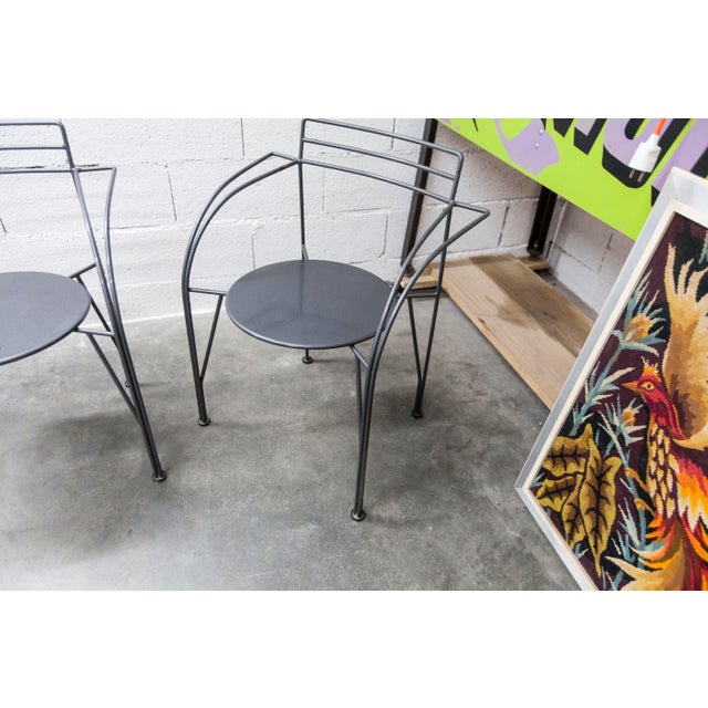 Silver Moon Armchairs by Pascal Mourgue, 1985, Set of 6 For Sale - Image 15 of 18
