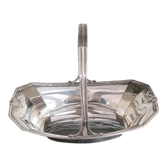 Brand-Chatillon Sterling Silver Handled Basket 5350 For Sale
