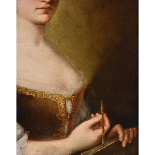 Workshop of Anton Raphael Mengs, Portrait of a Young Girl, 1750, Oil on Canvas, Framed For Sale - Image 10 of 15