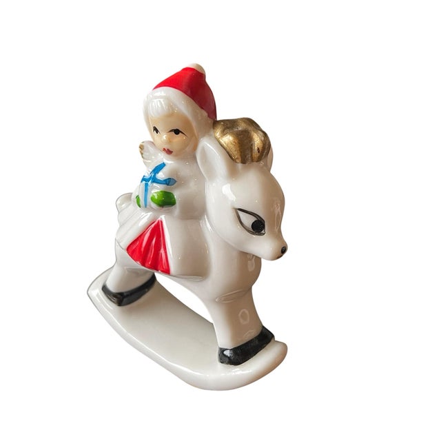 Vintage Mr. & Mrs. Claus Christmas Horse Rockers For Sale In Milwaukee - Image 6 of 7