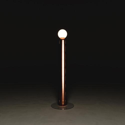 Large Navazi Floor Lamp in Scorched Coal Ceramic and Frosted Glass by Svitanok For Sale - Image 6 of 10