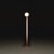 Large Navazi Floor Lamp in Scorched Coal Ceramic and Frosted Glass by Svitanok For Sale - Image 6 of 10