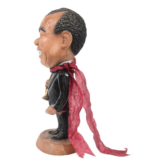 Terracotta Statue of Louis Armstrong, 1940s For Sale