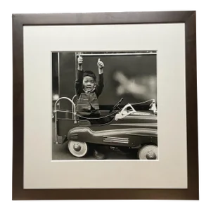Original Fred Stein 'thumbs Up' New York Portfolio Child in Pedal Car Photograph