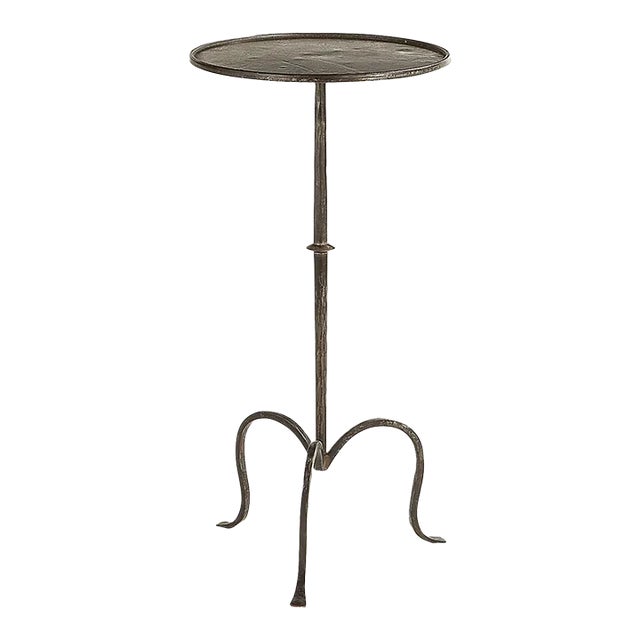 Visual Comfort Signature Hand-Forged Martini Table in Aged Iron For Sale