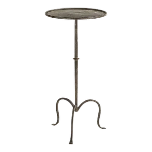 Visual Comfort Signature Hand-Forged Martini Table in Aged Iron