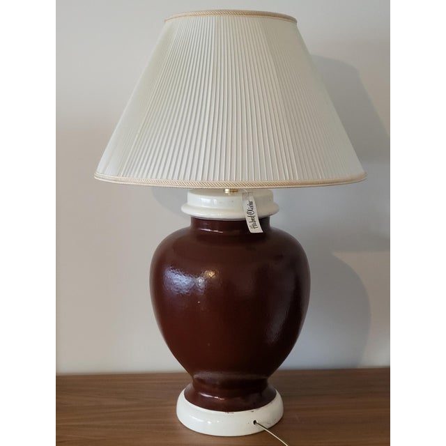 Large French Ceramic Table Lamp by Hubert Olivier, 1990s For Sale - Image 3 of 16