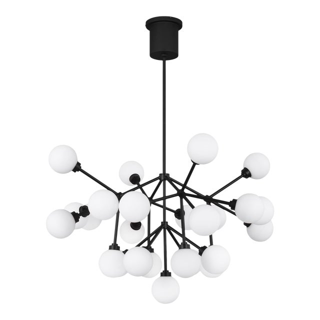 Visual Comfort Modern Mara Chandelier LED Matte Black For Sale