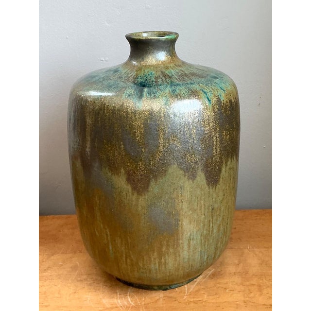 Mid 20th Century Vintage Handcrafted Studio Pottery Vase For Sale - Image 5 of 11