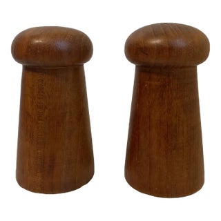 Mid-Century Danish Modern Style Teak Salt and Pepper Shakers- a Pair For Sale